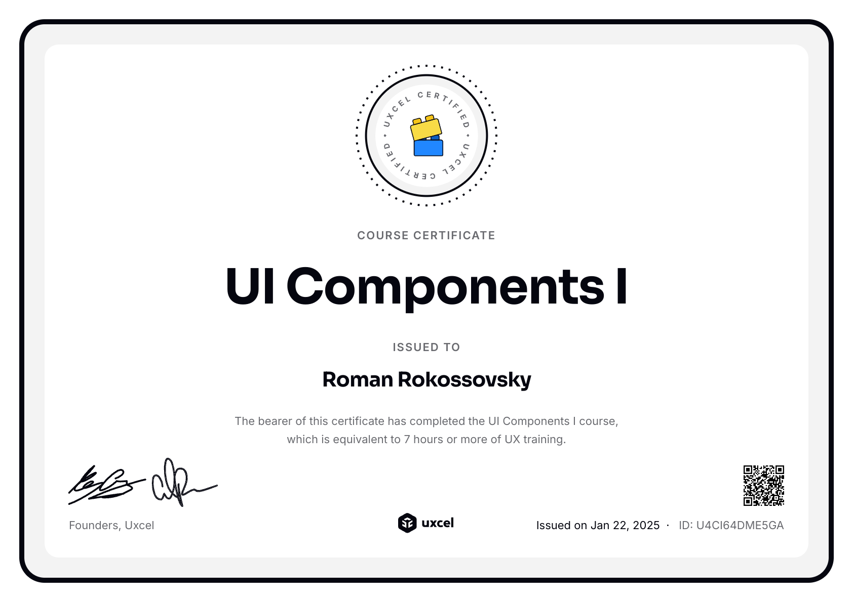 Roman Rokossovsky's certificate